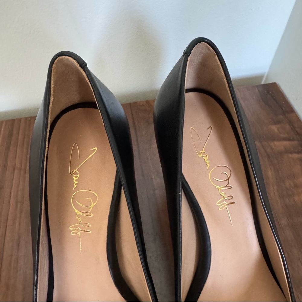 Size 8 Joan Oloff Classic Black Heels Pumps Deborah Black Lux Nappa Made Brazil - Picture 6 of 16